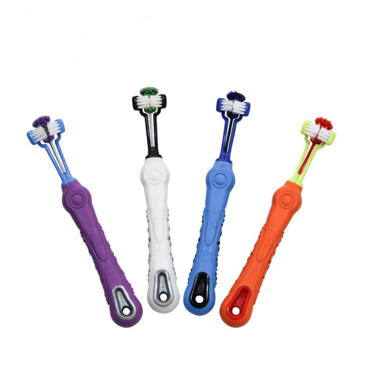 Three-Sided Pet Toothbrush – Gentle Gum Care & Daily Teeth Cleaning