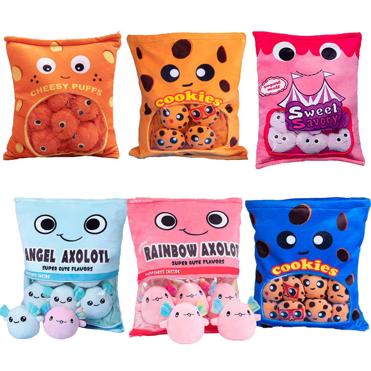 Puff Cookie Plush Throw Pillow – Soft Decorative Cushion Toy