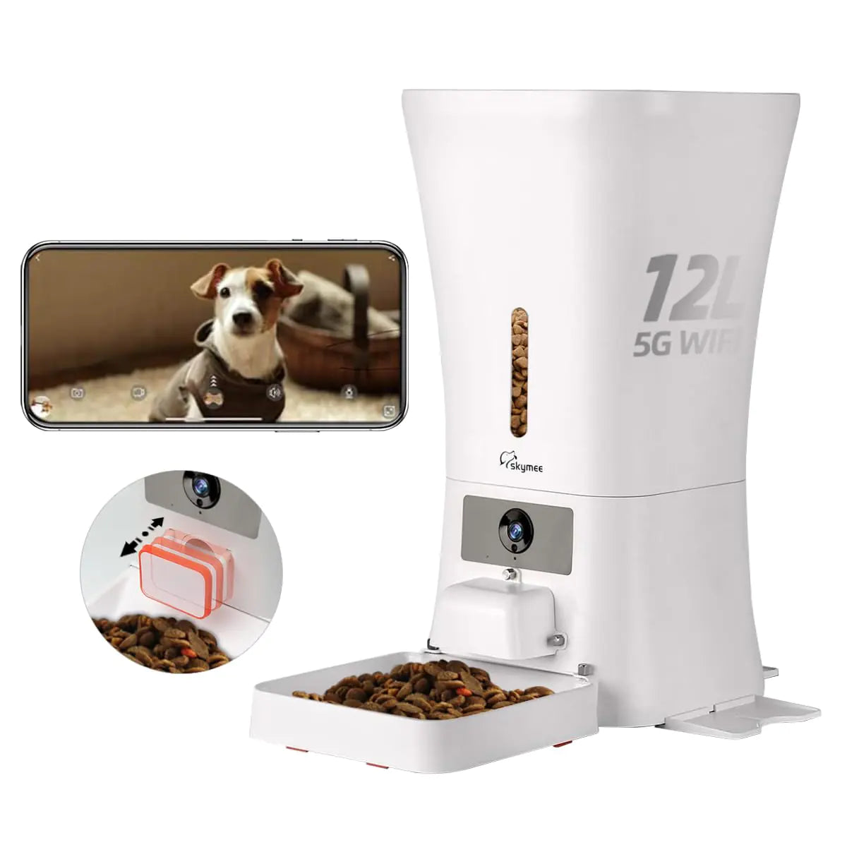 12L Smart Dog Feeder with 5G WiFi & HD Camera