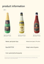 Champagne Bottle Plush Dog Toy – Soft Bite-Resistant Play Toy