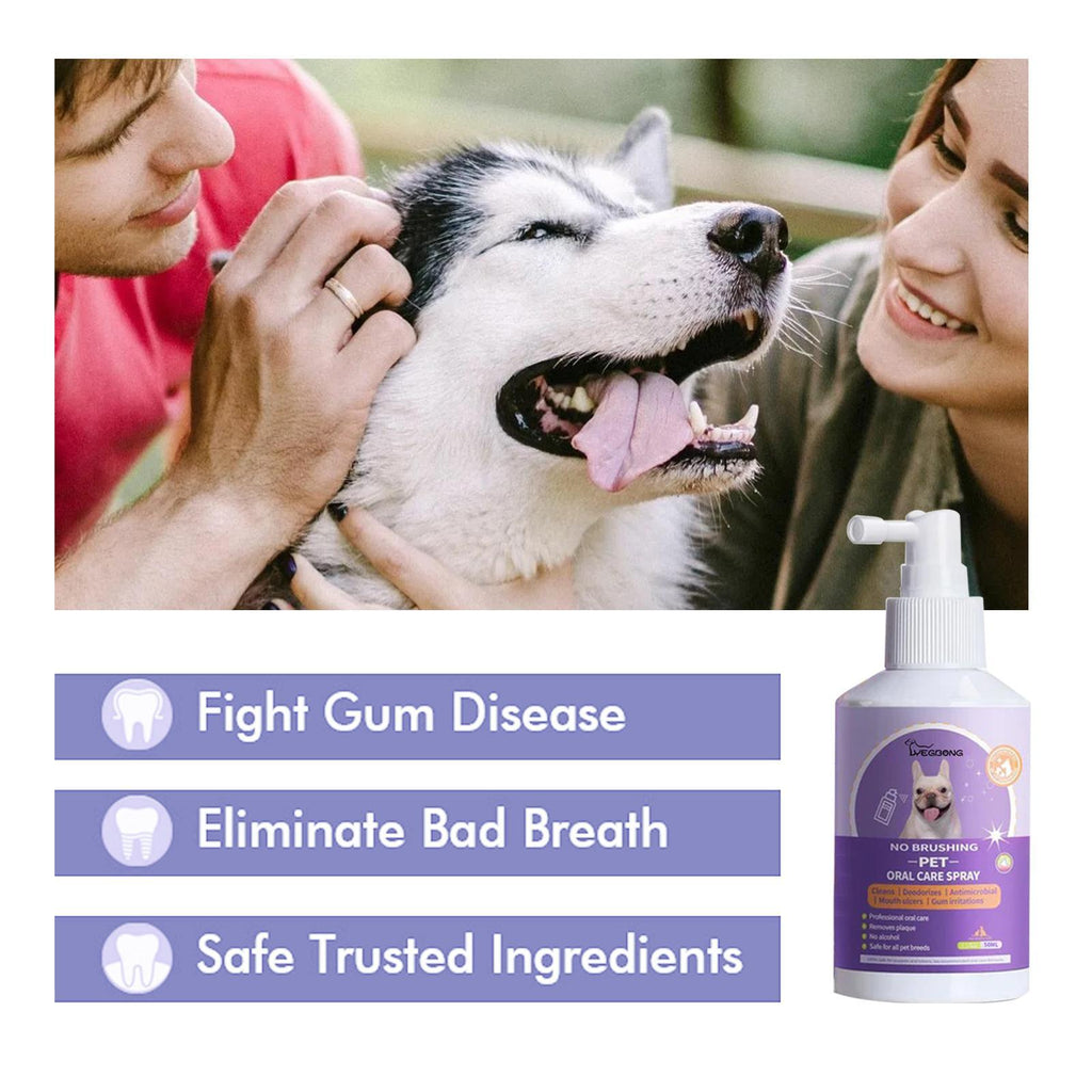 No-Brush Pet Oral Care Spray – Fresh Breath & Daily Dental Support (50ml)