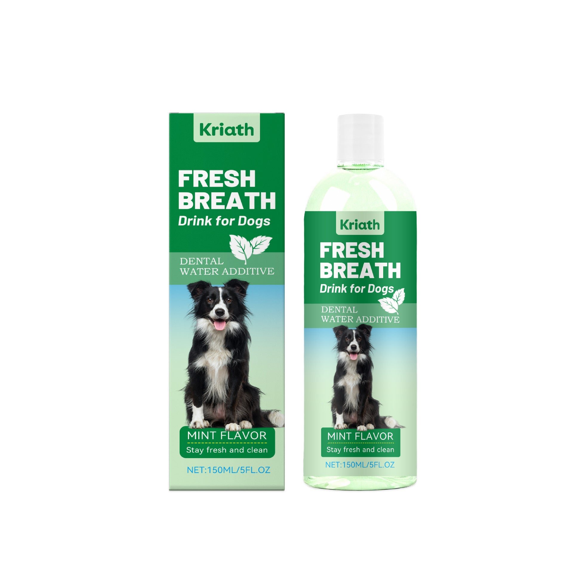 Fresh Breath Dental Water Additive for Dogs – Mint Flavor (150ml)