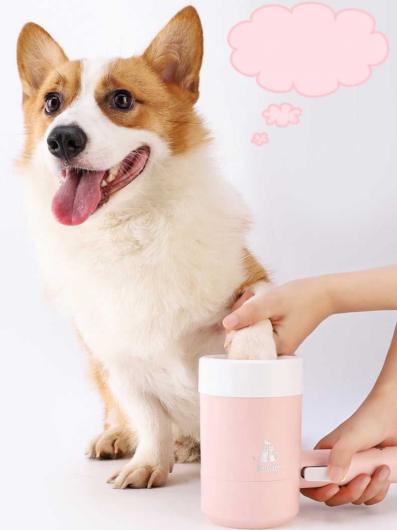 Dog Paw Cleaner Cup – Soft Silicone Brush Foot Washer for Small & Medium Dogs