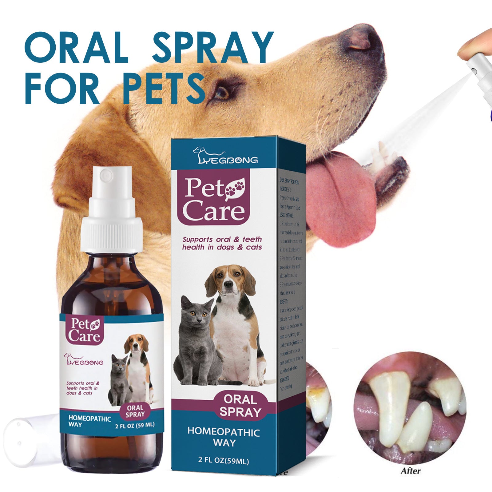 Enzyme Pet Oral Care Spray – Fresh Breath & Tartar Control (59ml)