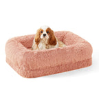 Salmon Pink Orthopedic Calming Dog Bed (Medium, Pink)