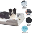 High Quality Orthopedic Memory Foam Dog Sofa Bed with Waterproof Liner & Non-Slip Base