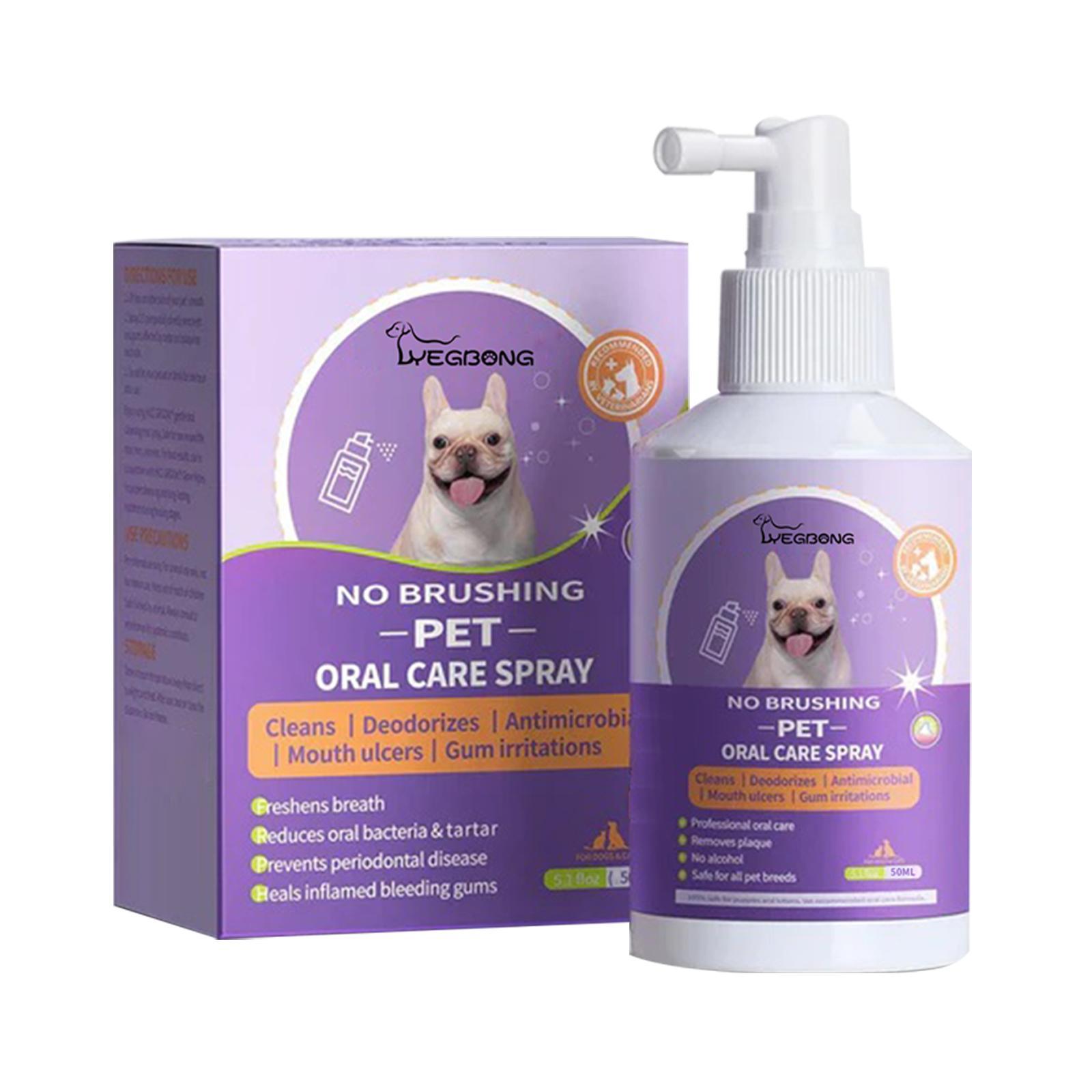 No-Brush Pet Oral Care Spray – Fresh Breath & Daily Dental Support (50ml)