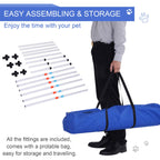 Portable Dog Agility Training Set – Adjustable Jump, Weave Poles & Ring with Carry Bag