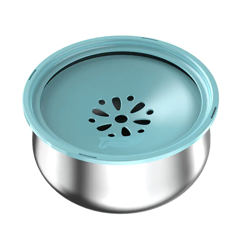 4L Stainless Steel Floating No-Splash Pet Water Bowl – Controlled-Flow Hydration for Dogs & Cats