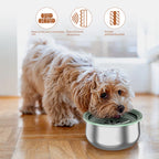 4L Stainless Steel Floating No-Splash Pet Water Bowl – Controlled-Flow Hydration for Dogs & Cats
