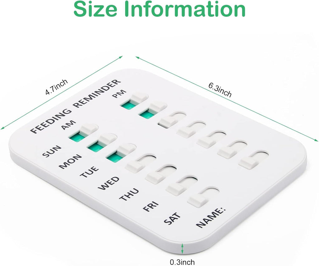 Pet Feeding Reminder Magnetic or Double Sided Adhesive, Prevent Overfeeding