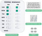 Pet Feeding Reminder Magnetic or Double Sided Adhesive, Prevent Overfeeding