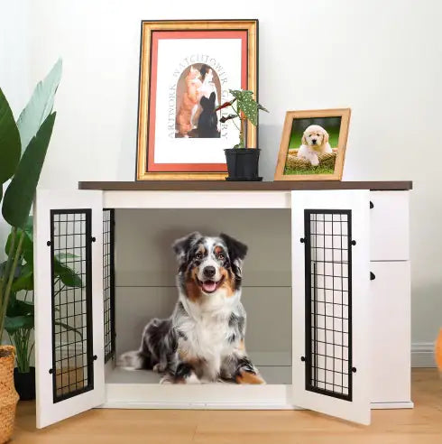 Wooden Furniture Style Dog Cage