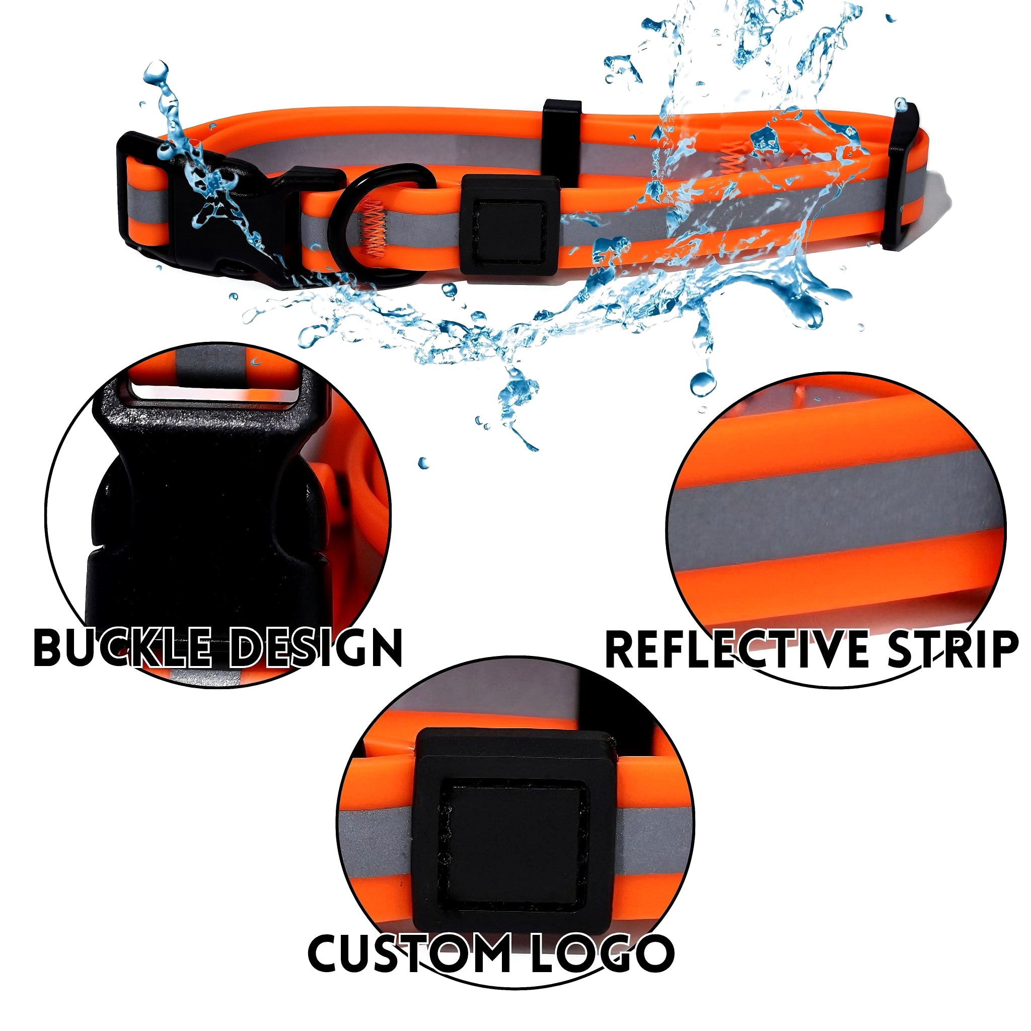 High-Visibility Reflective Dog Leash Set – Waterproof PVC Leash for Night Walk Safety
