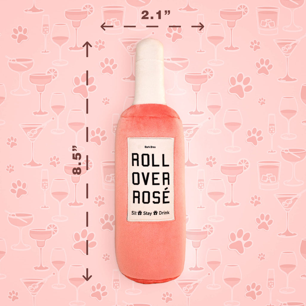 “Roll Over Rosé” Plush Dog Toy