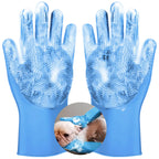 Blue Heat Resistant Bath Gloves