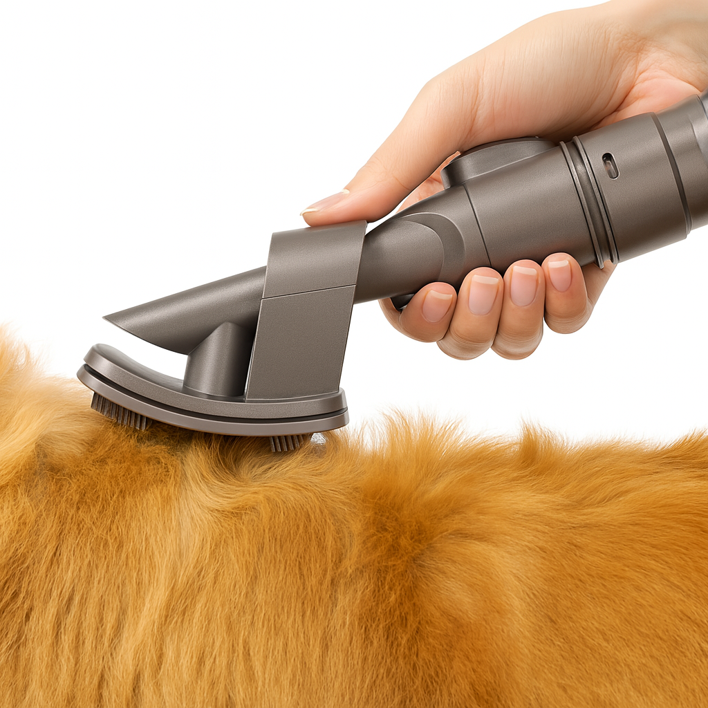 2-in-1 Pet Grooming Brush Attachment – Shedding, Deshedding & Fur Removal Tool