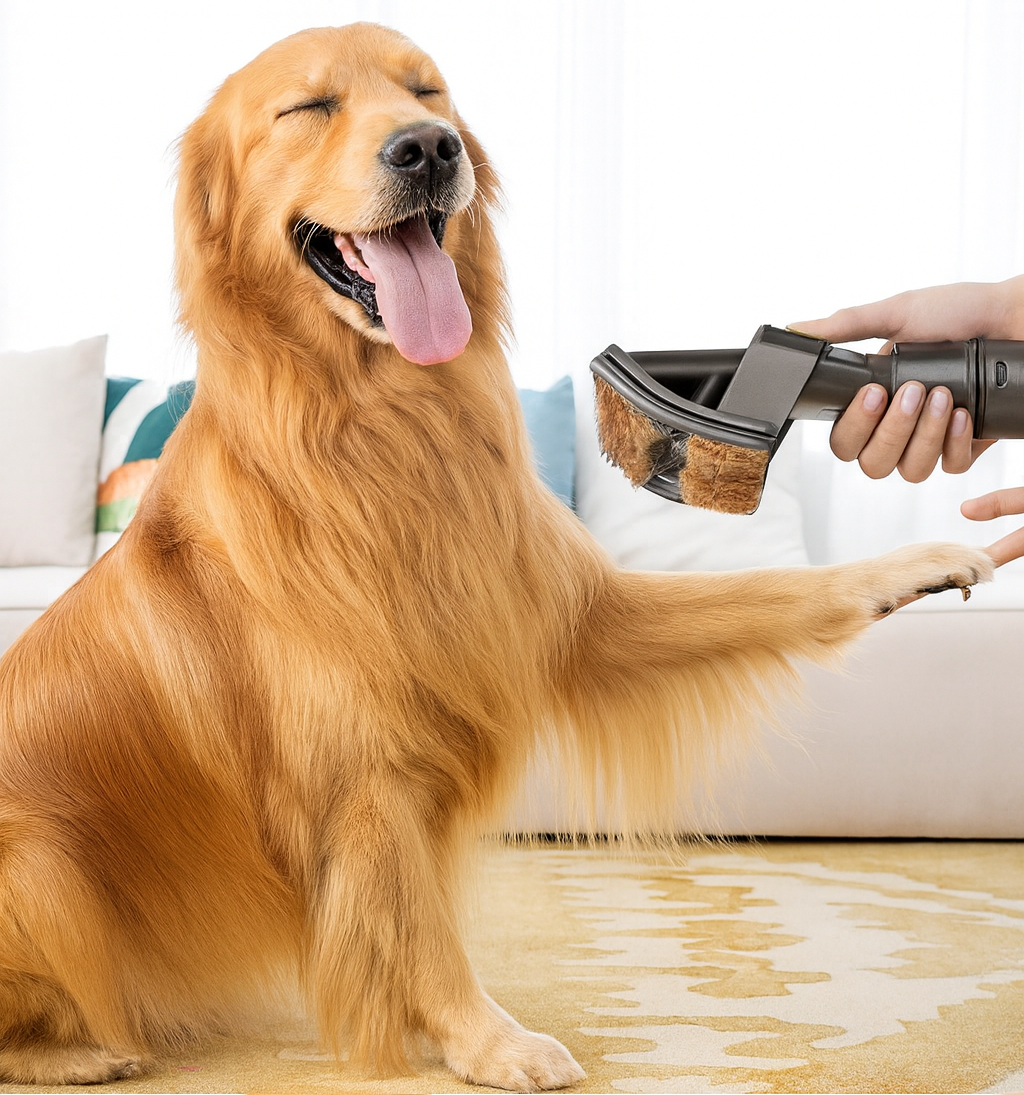 2-in-1 Pet Grooming Brush Attachment – Shedding, Deshedding & Fur Removal Tool