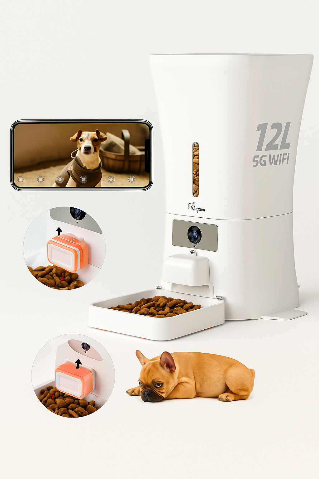 12L Smart Dog Feeder with 5G WiFi & HD Camera