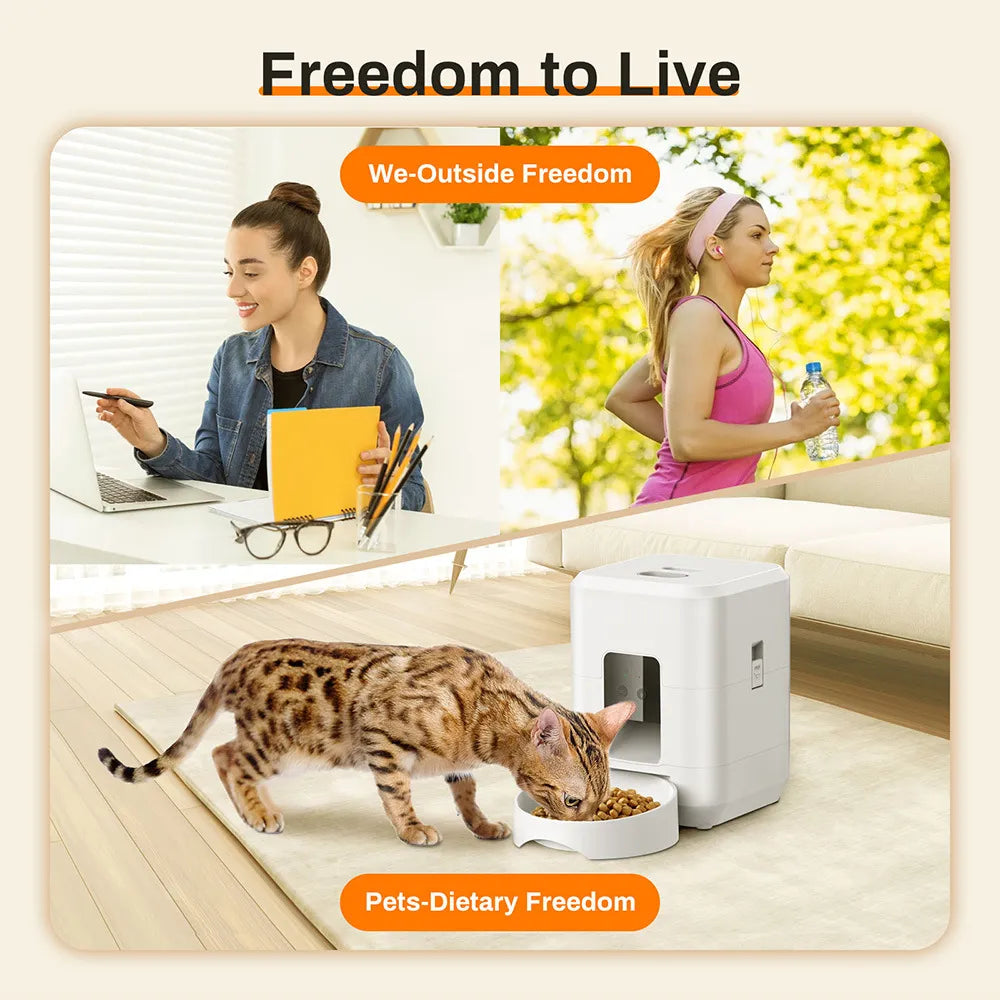 Smart WiFi Pet Feeder (2L Automatic Food Dispenser)