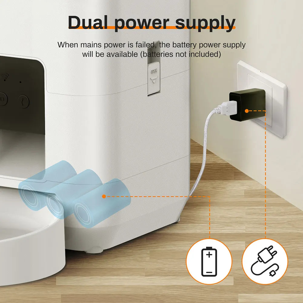 Smart WiFi Pet Feeder (2L Automatic Food Dispenser)