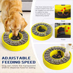 KADTC Large Capacity Adjustable Slow Spinning Dog Puzzle Feeder Bowl