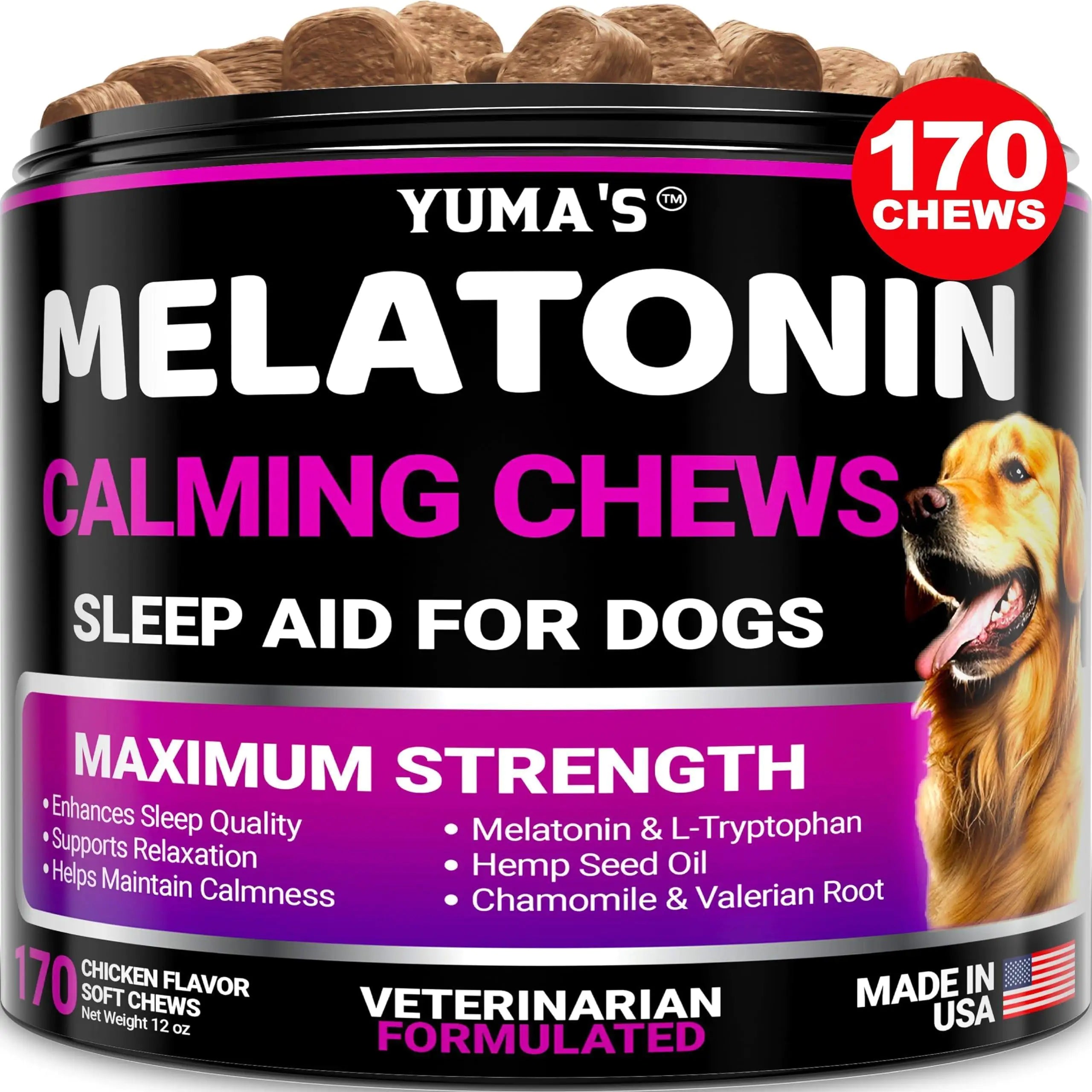 Melatonin Calming Chews for Dogs (170 Soft Chews)