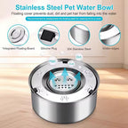 RYAKKA 3L Stainless Steel Splash-Proof Dog Water Bowl – Slow-Drinking, Filtered Hydration System (2-Pack)