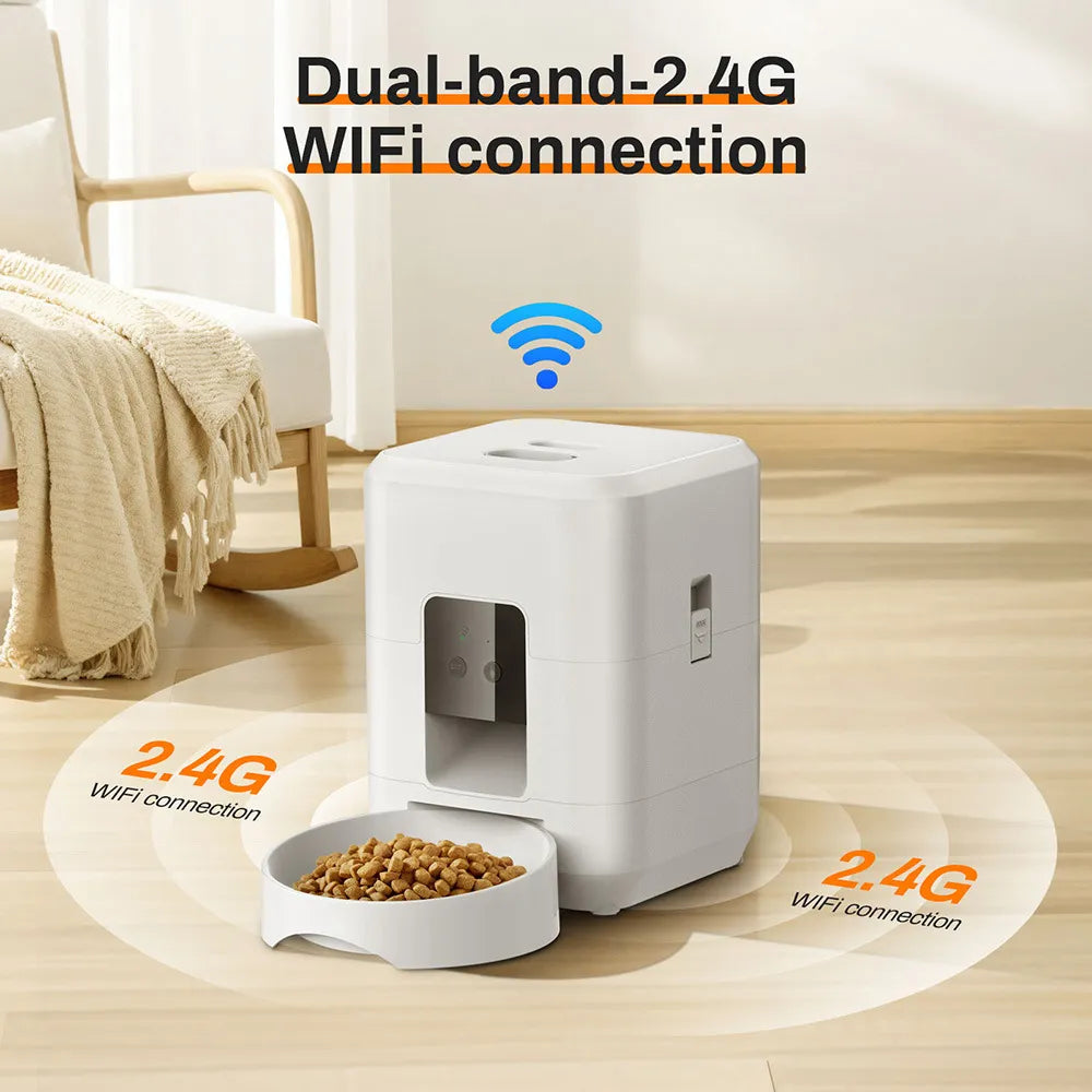 Smart WiFi Pet Feeder (2L Automatic Food Dispenser)