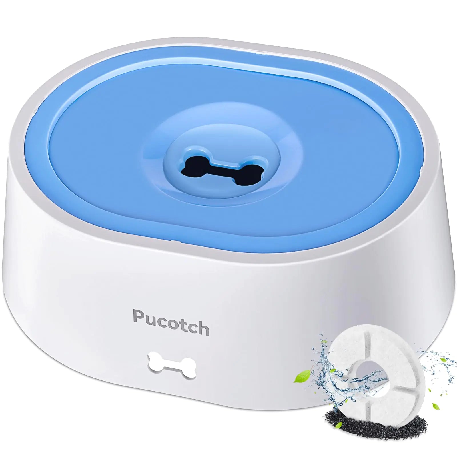 Spill-Proof Slow-Drink Pet Water Bowl – 2L Filtered, No-Splash Hydration for Dogs