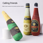 Champagne Bottle Plush Dog Toy – Soft Bite-Resistant Play Toy