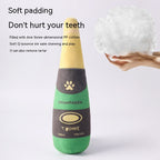 Champagne Bottle Plush Dog Toy – Soft Bite-Resistant Play Toy