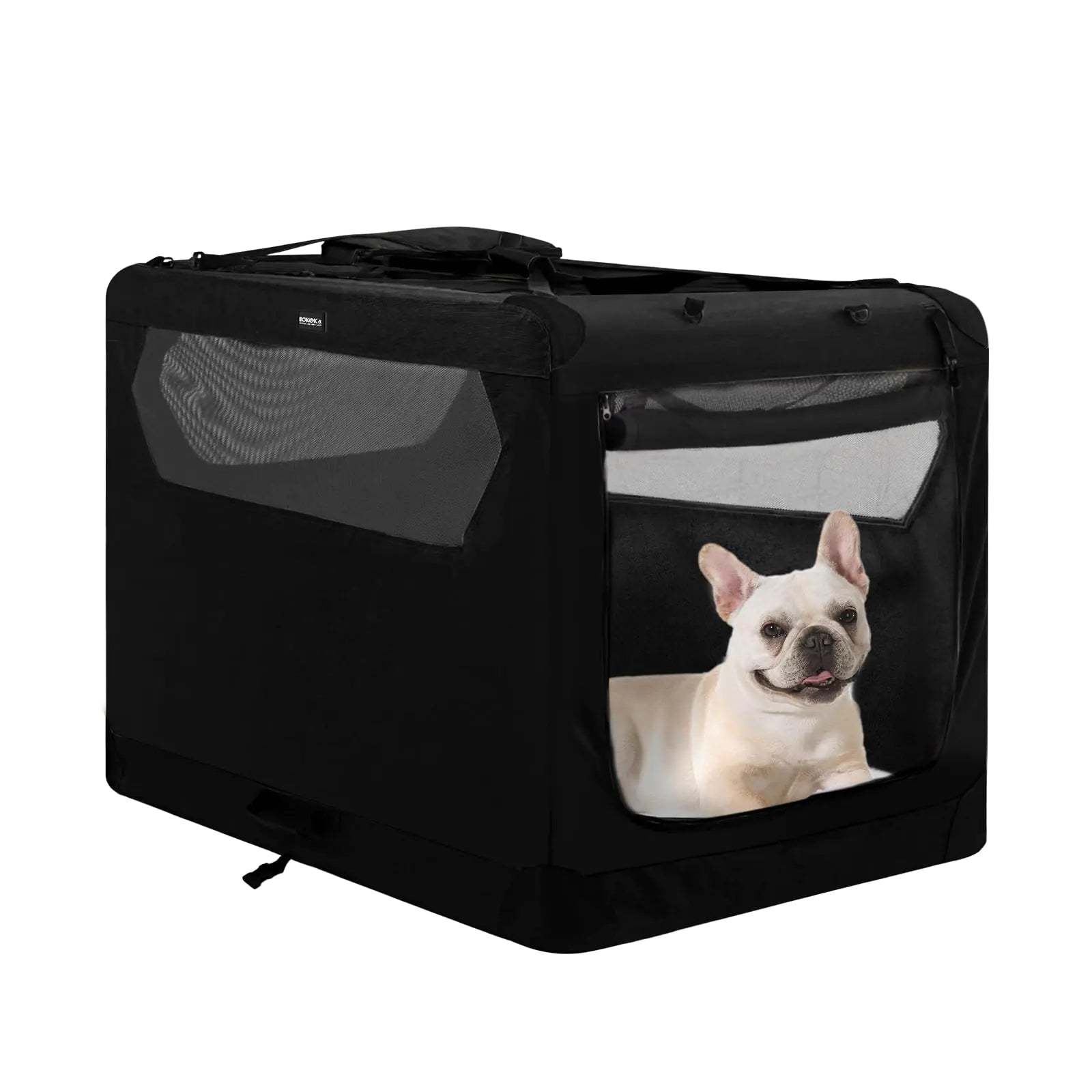 PawsPort BreezeMesh Travel Crate – 30" Mesh Dog Kennel