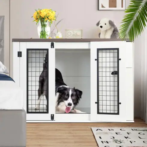 Wooden Furniture Style Dog Cage
