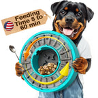 KADTC Large Capacity Adjustable Slow Spinning Dog Puzzle Feeder Bowl