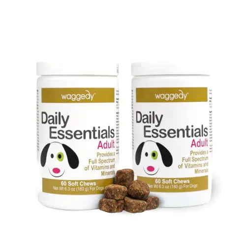 Waggedy Daily Essentials Adult Soft Chews — Dog Multivitamin  (120 Chews)