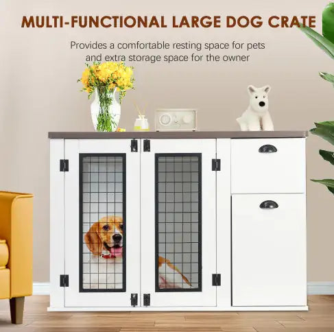 Wooden Furniture Style Dog Cage