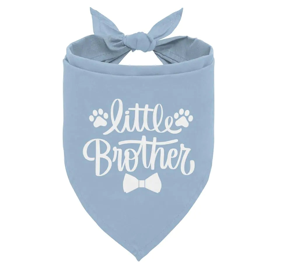 Little Brother Dog Bandana (Light Blue Triangle Scarf)