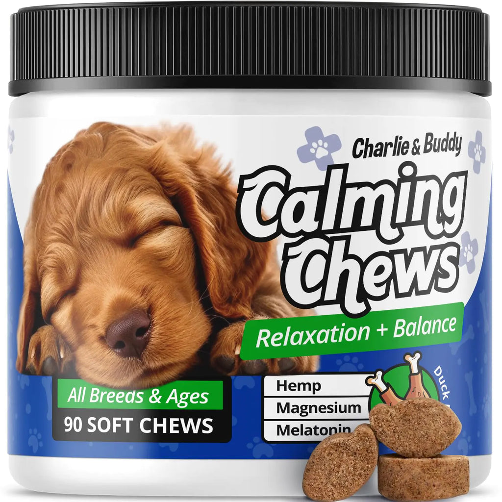 Natural Calming Chews for Anxiety Relief with Melatonin, Chamomile & Magnesium – 90 Soft Duck Chews
