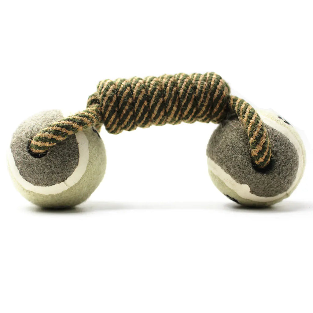 Cotton Rope Tennis Ball Chew Toy (Fetch & Tug Knot)