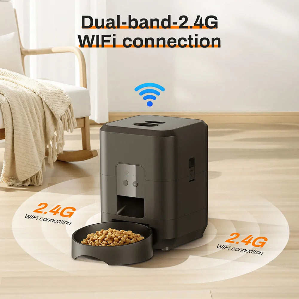 Smart WiFi Pet Feeder (2L Automatic Food Dispenser)