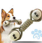 Cotton Rope Tennis Ball Chew Toy (Fetch & Tug Knot)